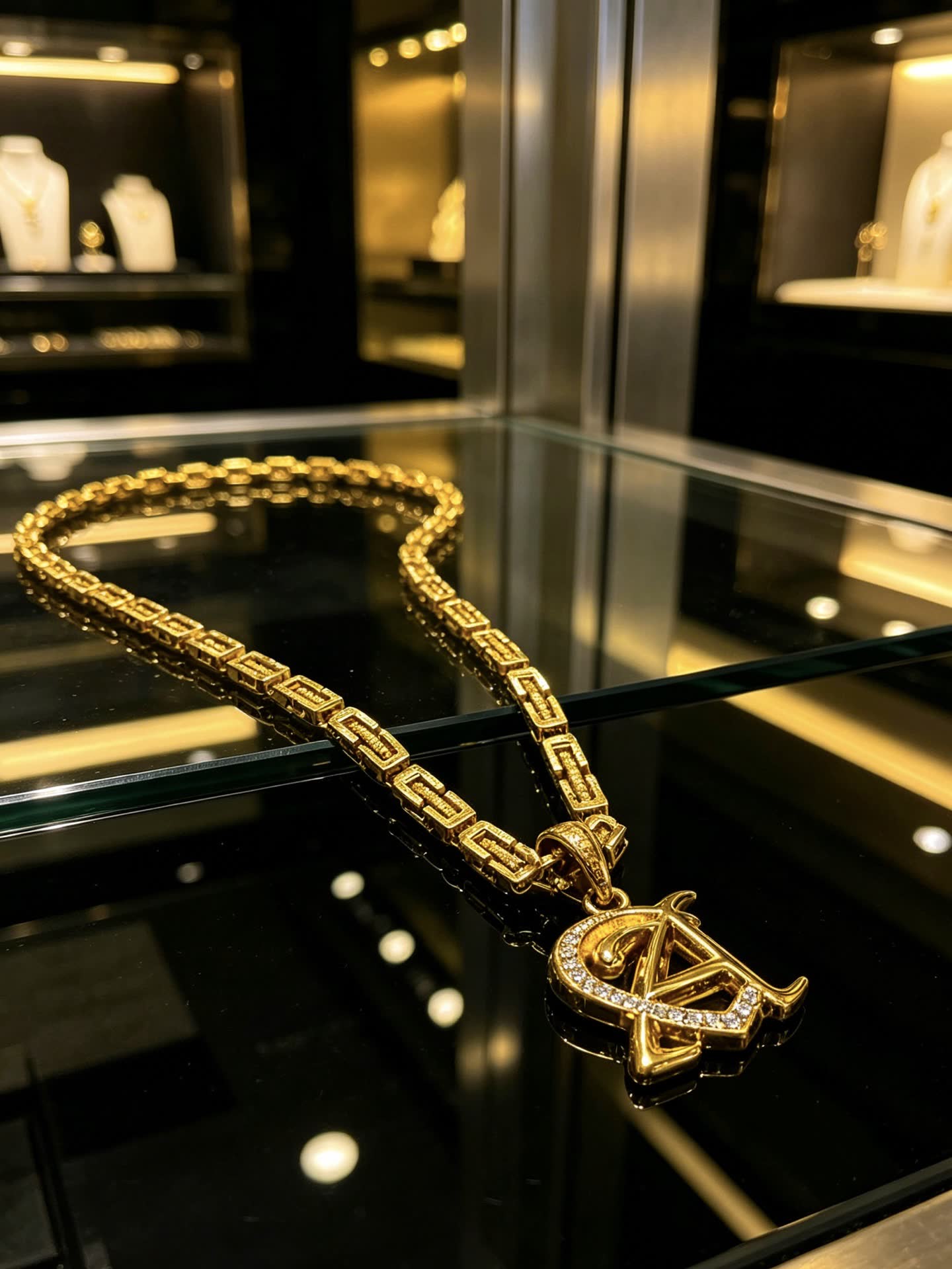 Chrome Hearts Gold Chain with Medusa Pendant